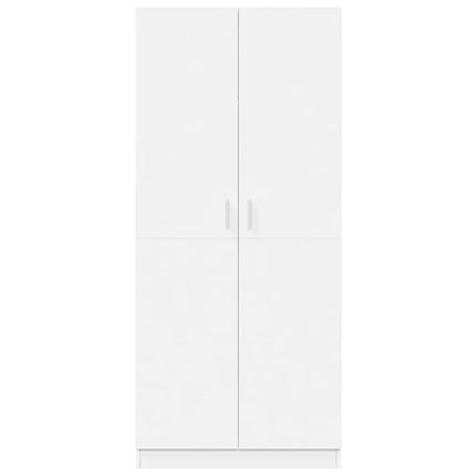 klædeskab 80x52x180 cm konstrueret træ hvid