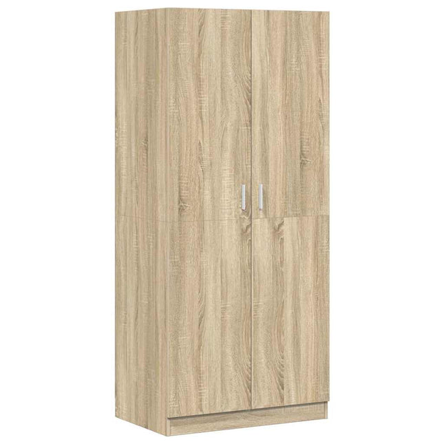 klædeskab 80x52x180 cm konstrueret træ sonoma-eg
