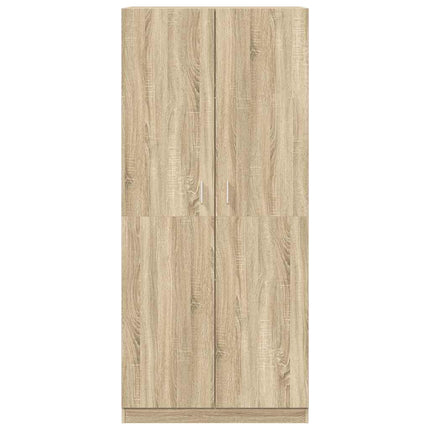klædeskab 90x52x200 cm konstrueret træ sonoma-eg