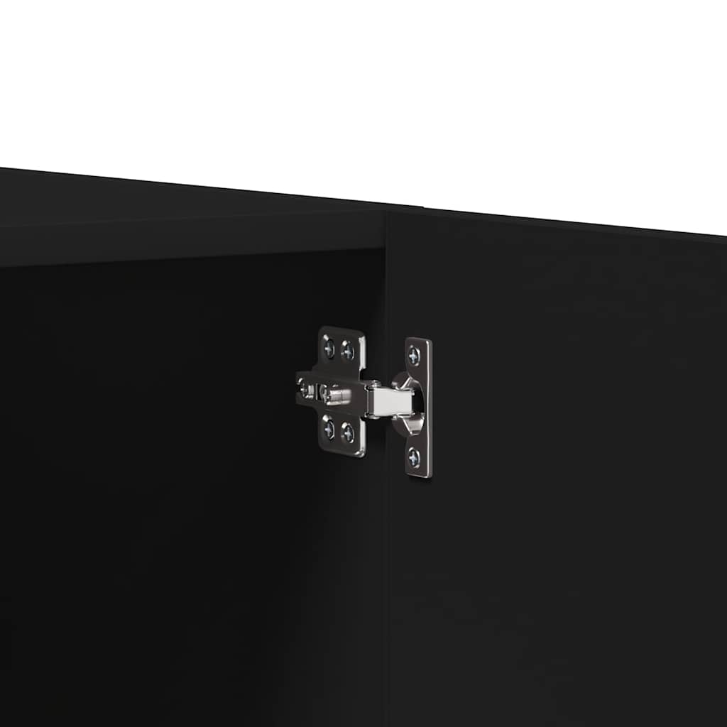 klædeskab 80x52x180 cm konstrueret træ sort
