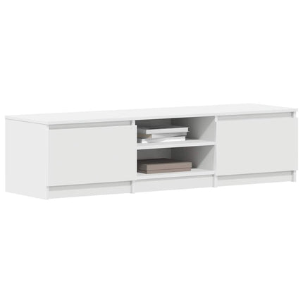 tv-bord 140x40x35,5 cm konstrueret træ hvid