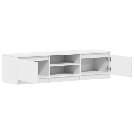 tv-bord 140x40x35,5 cm konstrueret træ hvid