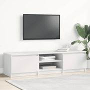 tv-bord 140x40x35,5 cm konstrueret træ hvid