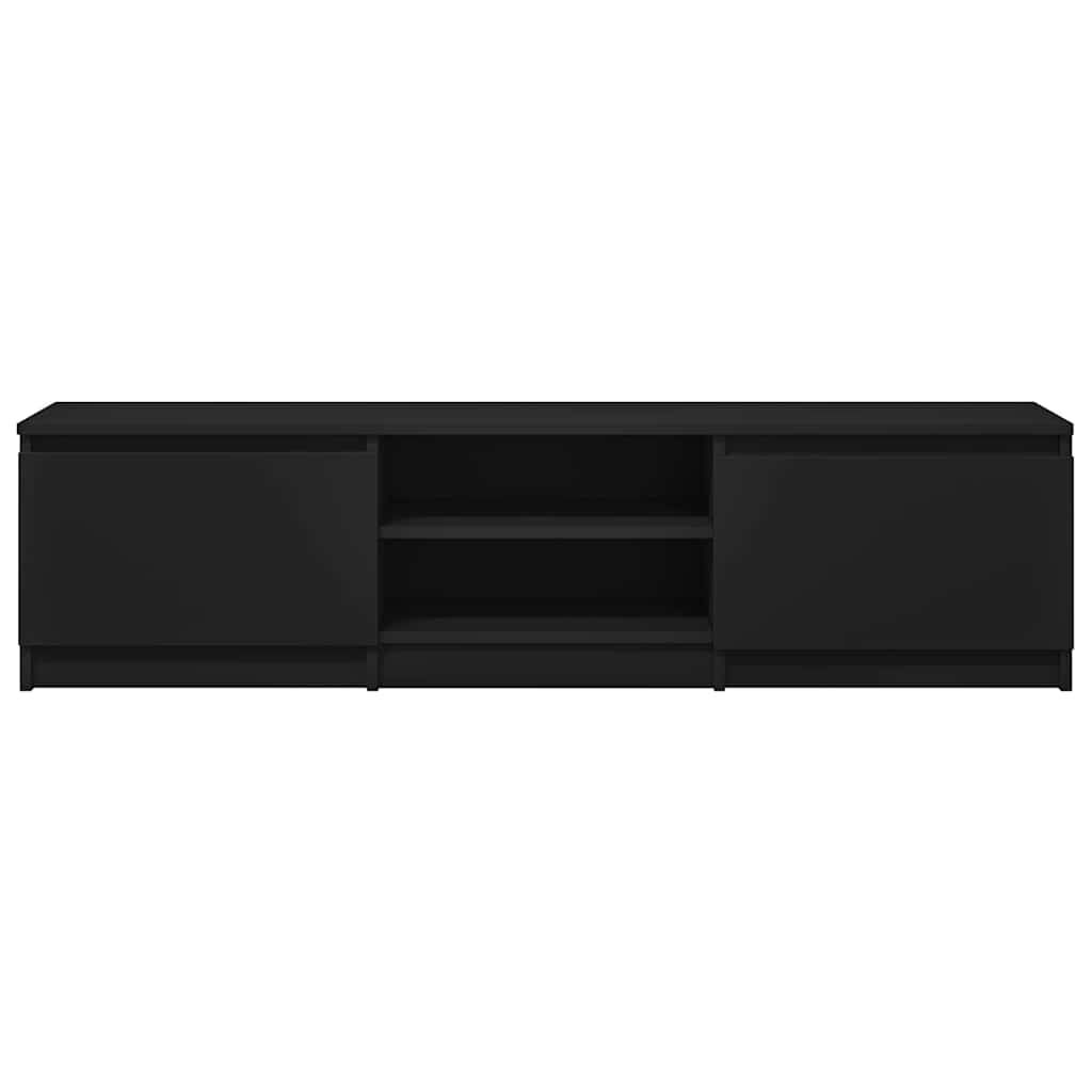 tv-bord 140x40x35,5 cm konstrueret træ sort