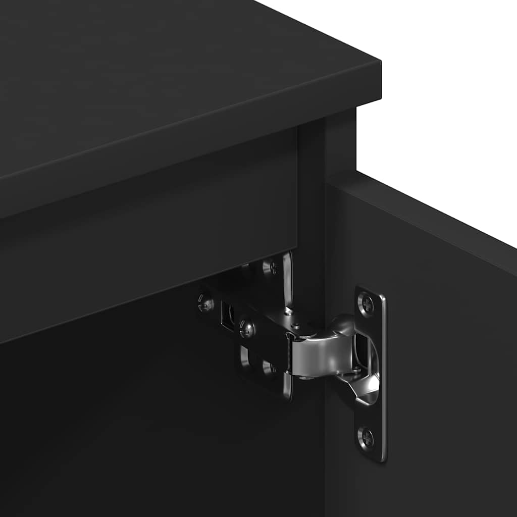 tv-bord 140x40x35,5 cm konstrueret træ sort