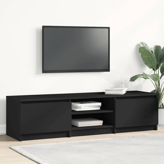 tv-bord 140x40x35,5 cm konstrueret træ sort