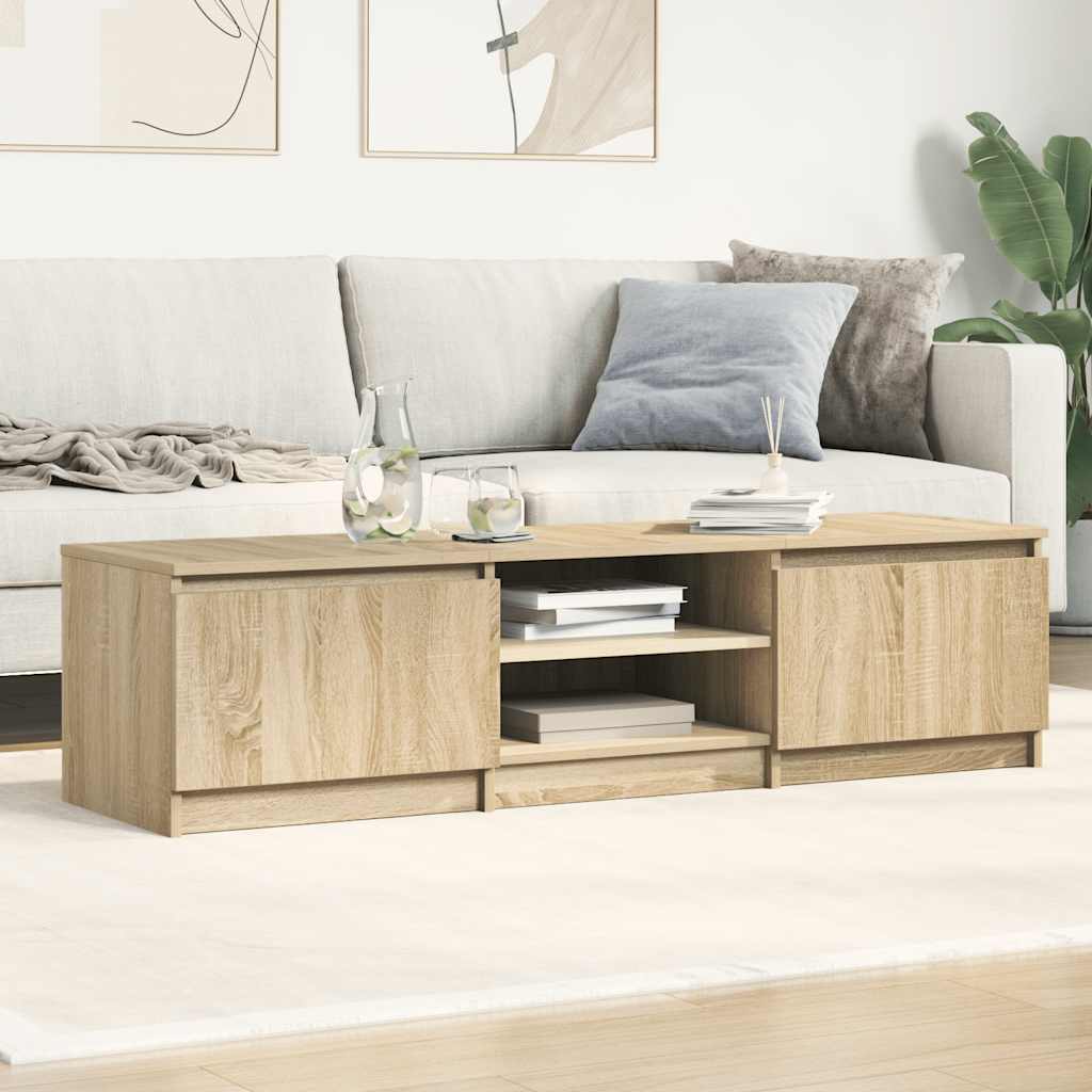 tv-bord 140x40x35,5 cm konstrueret træ sonoma-eg
