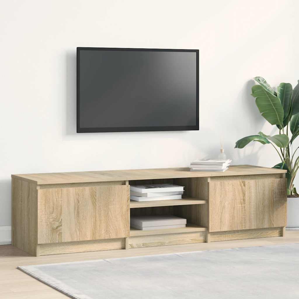 tv-bord 140x40x35,5 cm konstrueret træ sonoma-eg