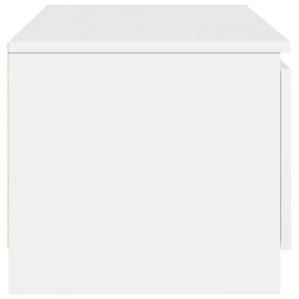 tv-bord 140x40x35,5 cm konstrueret træ hvid højglans