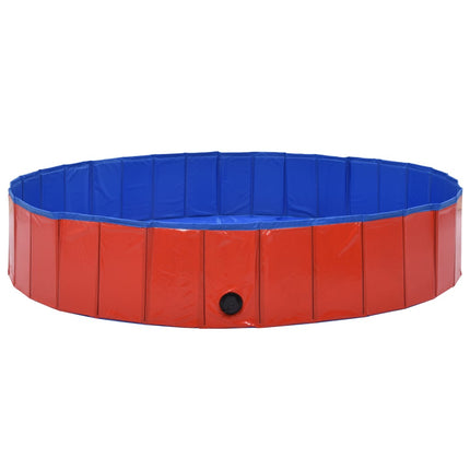 foldbart hundebassin 160 x 30 cm PVC rød