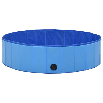 foldbart hundebassin 120 x 30 cm PVC blå