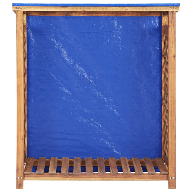 skur til brændeopbevaring 105x38x115 cm massivt akacietræ