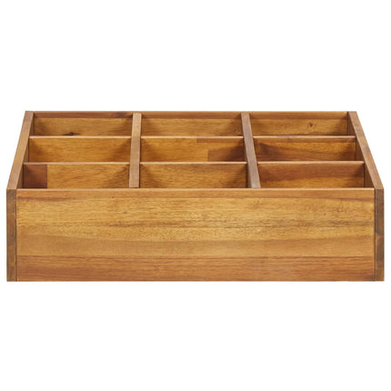 hævet plantekasse til urter 60x60x15 cm massivt akacietræ