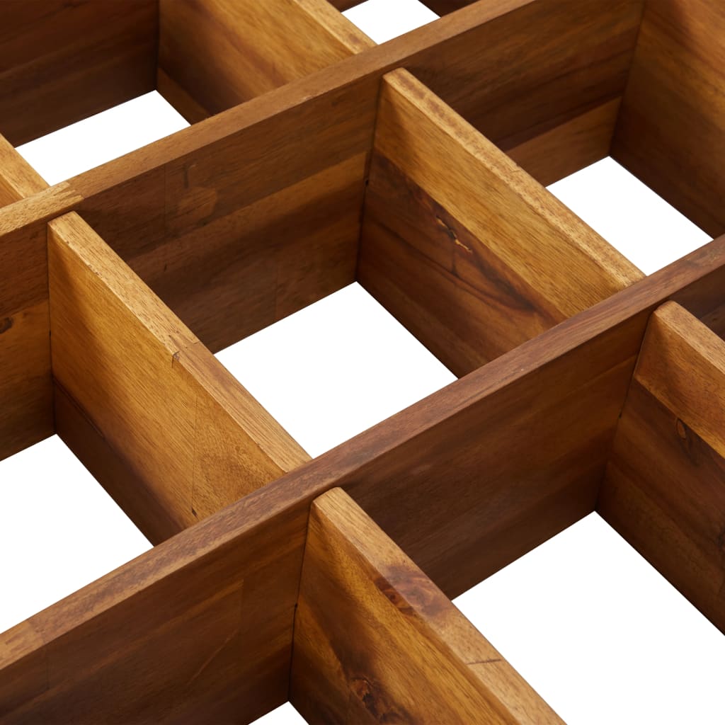 hævet plantekasse til urter 60x60x15 cm massivt akacietræ