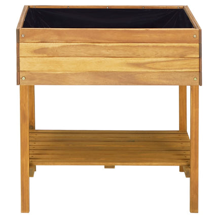 forhøjet plantekasse 78,5 x 58,5 x 78,5 cm massivt akacietræ
