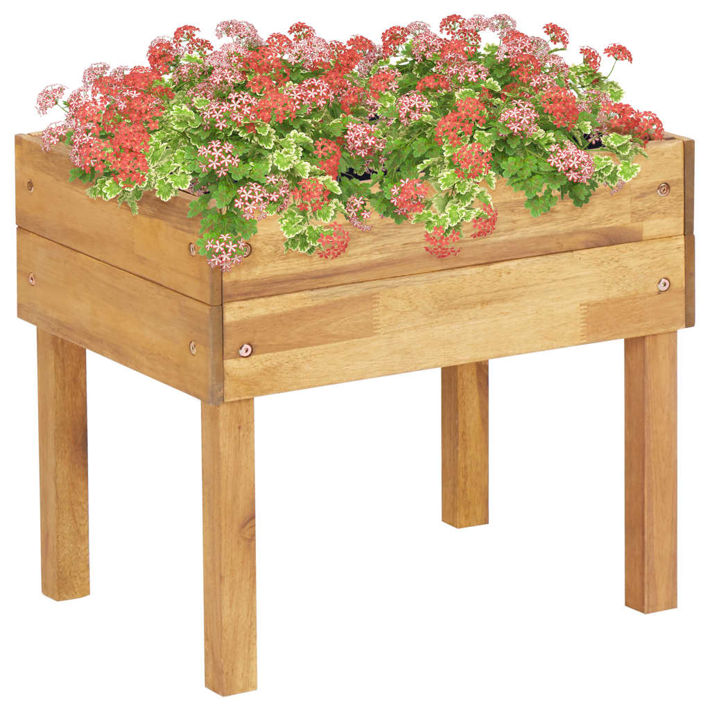 forhøjet plantekasse 50 x 40 x 45 cm massivt akacietræ