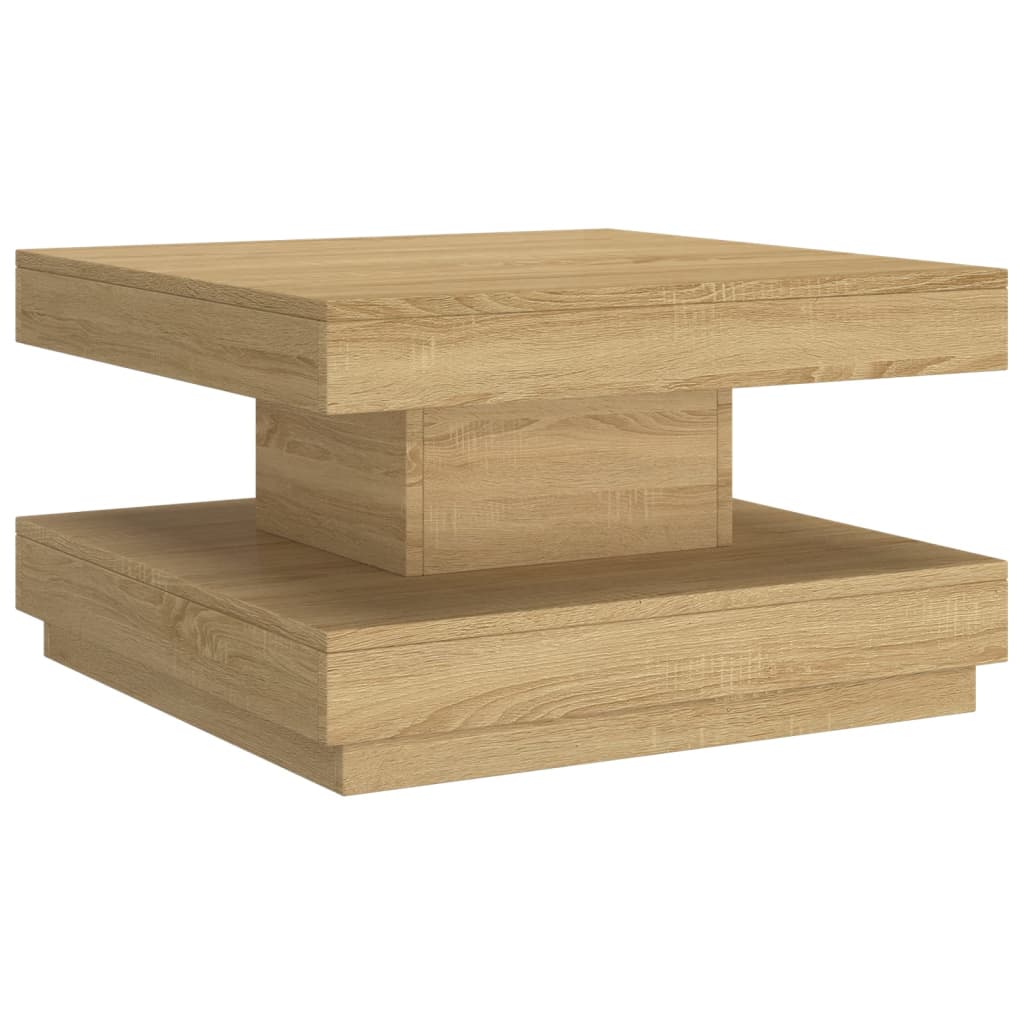 sofabord 60x60x35 cm MDF lysebrun