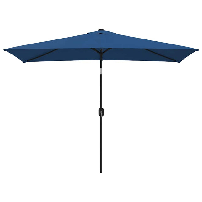 parasol 300x200 cm metalstang azurblå