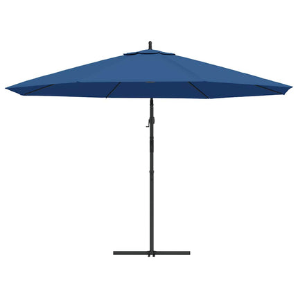 hængeparasol 350 cm aluminiumstang blå