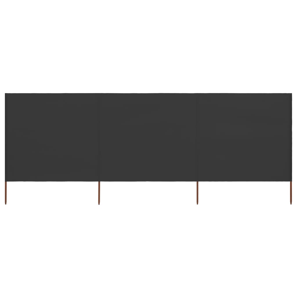 3-panels læsejl 400x80 cm stof antracitgrå billede