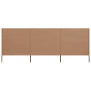 3-panels læsejl 400x80 cm stof gråbrun