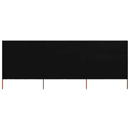 3-panels læsejl 400x160 cm stof sort