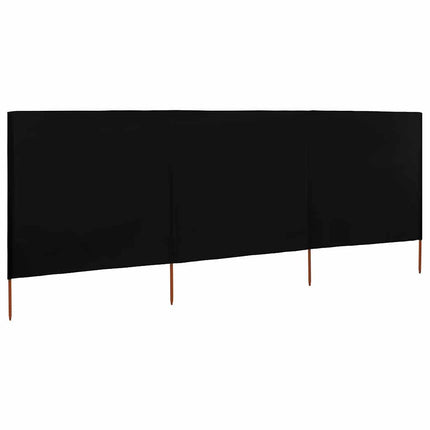 3-panels læsejl 400x160 cm stof sort