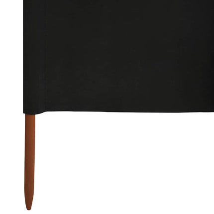 3-panels læsejl 400x160 cm stof sort