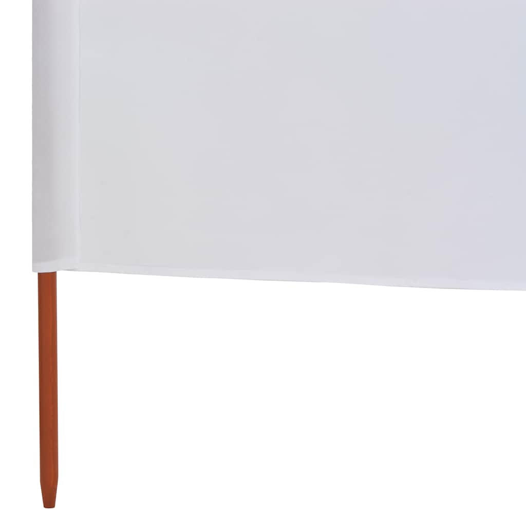 5-panels læsejl 600x120 cm stof sandhvid