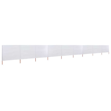 9-panels læsejl 1200x80 cm stof sandhvid