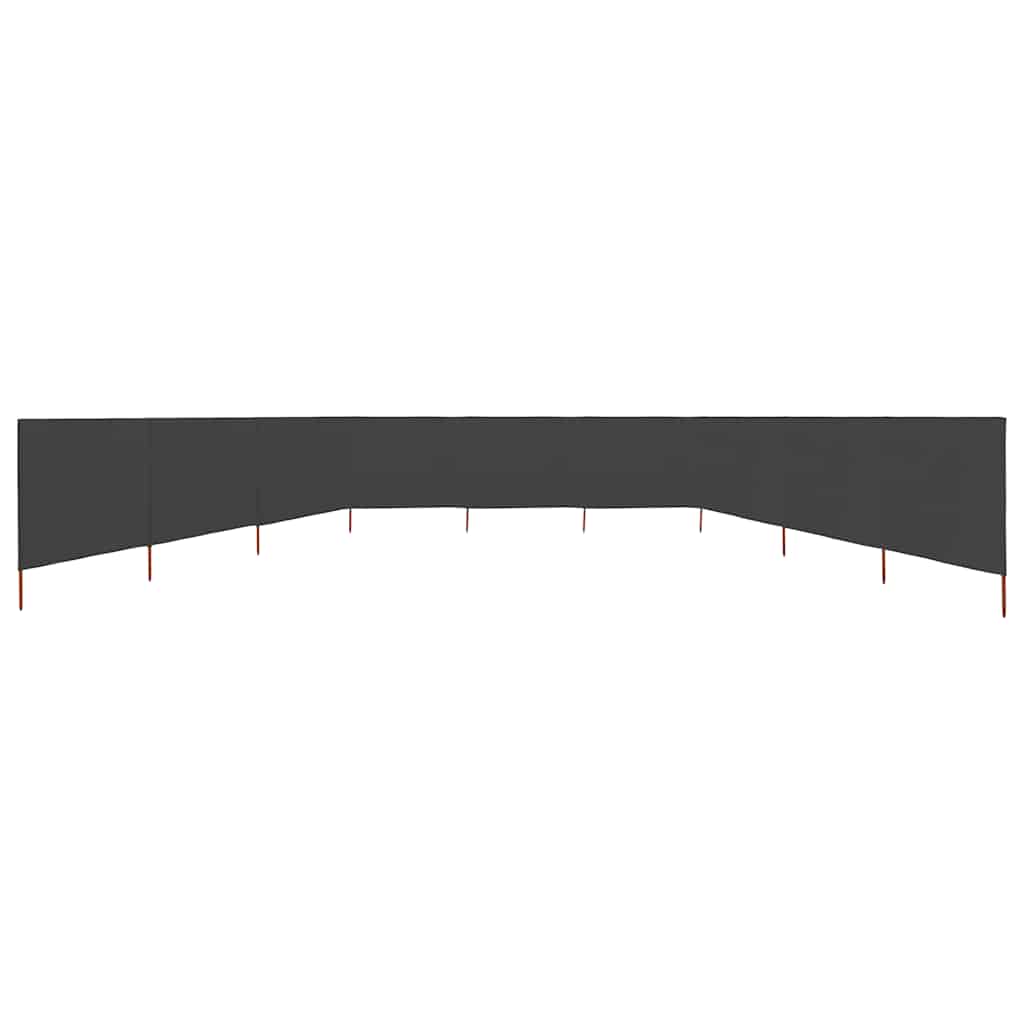 9-panels læsejl 1200x80 cm stof antracitgrå