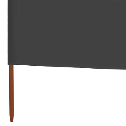 9-panels læsejl 1200x80 cm stof antracitgrå
