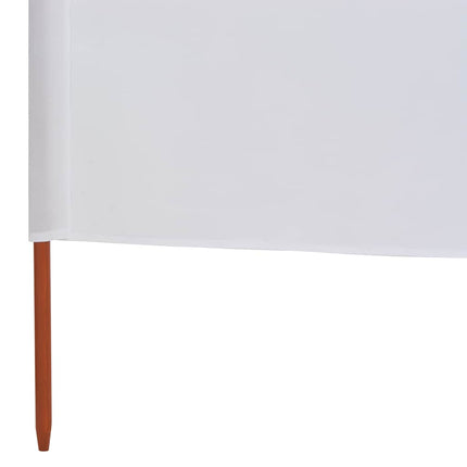 9-panels læsejl 1200x160 cm stof sandhvid