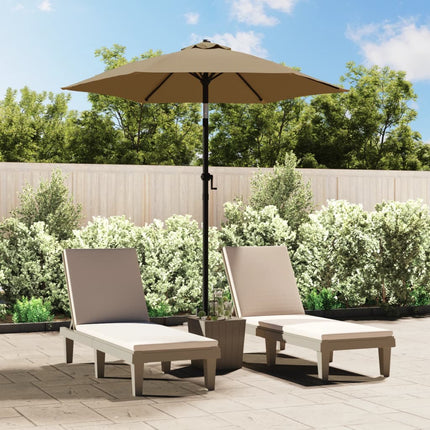 parasol 200x224 cm aluminium gråbrun