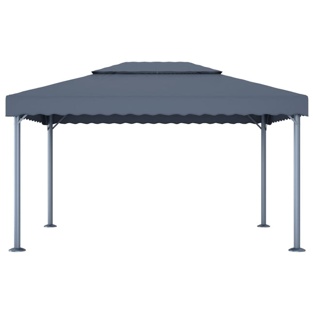 pavillon 400x300 cm aluminium antracitgrå