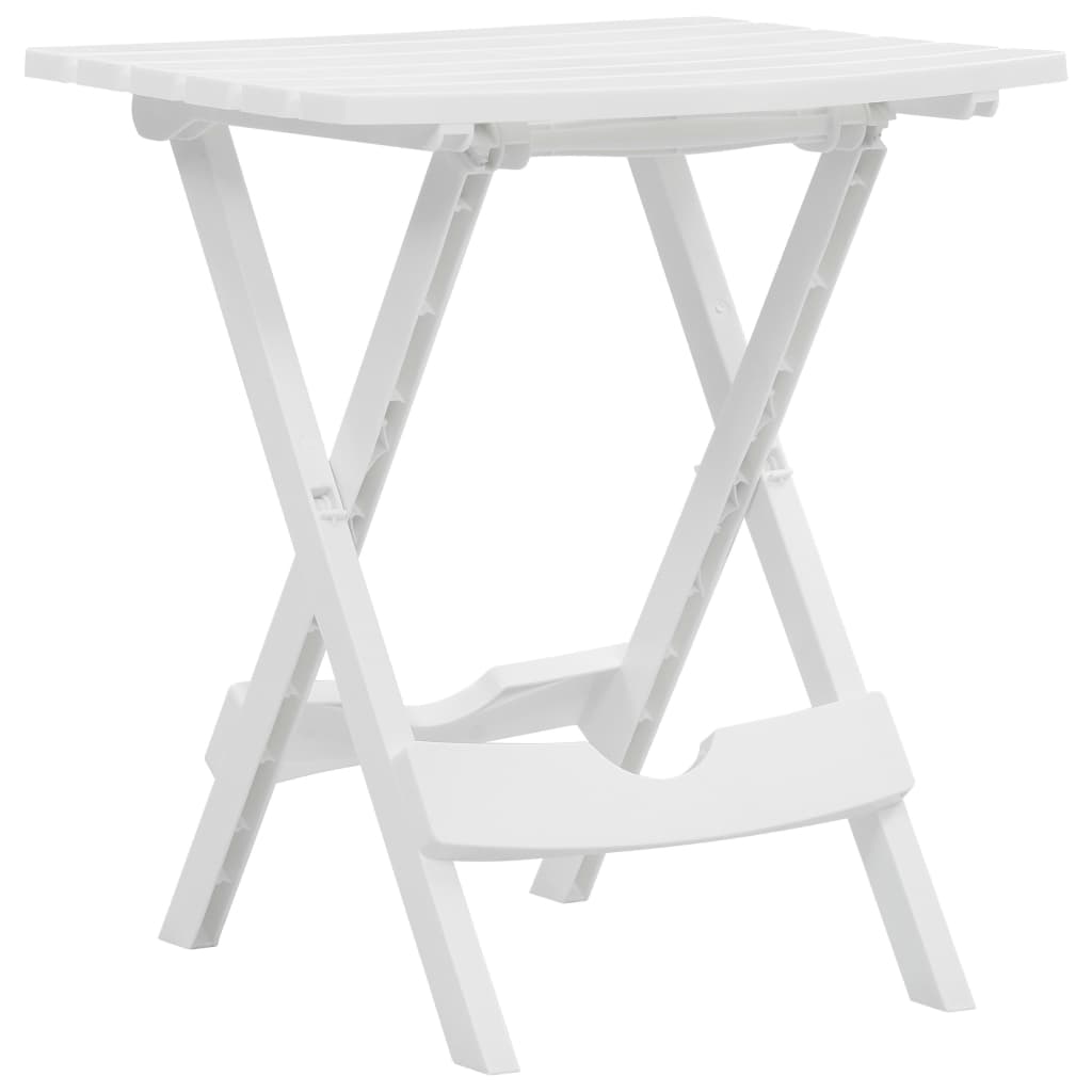 Foldbart Havebord 45,5 X 38,5 X 50 Cm Hvid - Vidaxl