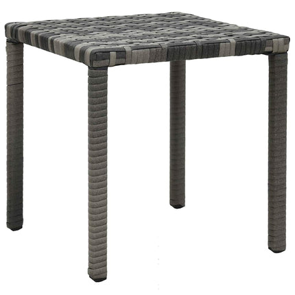 Solsenge med bord i polyrattan antracitgrå
