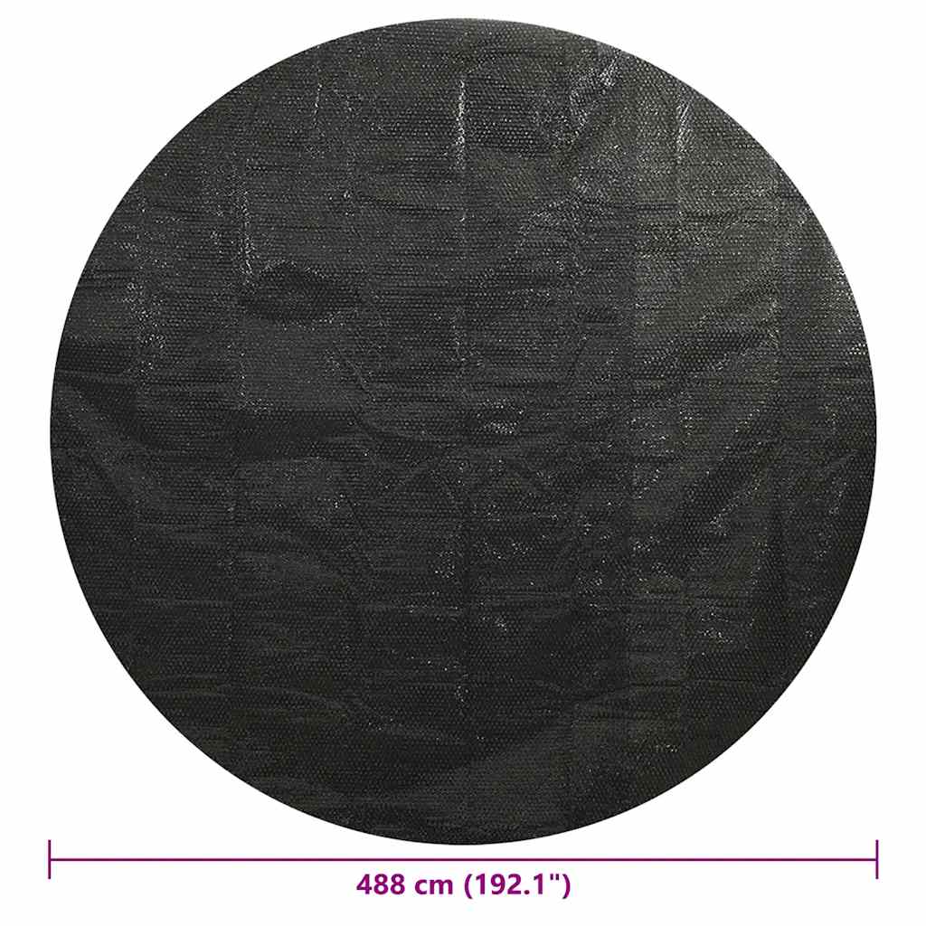 poolovertræk 488 cm PE sort