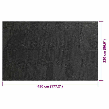 poolovertræk 450 x 220 cm PE sort
