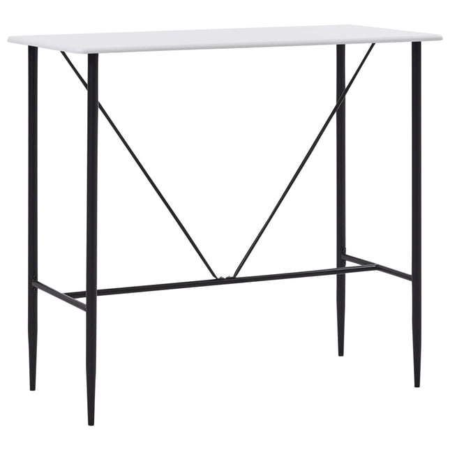barbord 120 x 60 x 110 cm MDF hvid