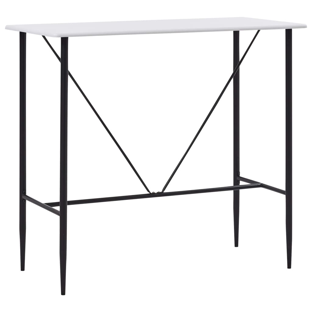 barbord 120 x 60 x 110 cm MDF hvid billede
