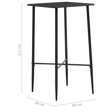 barbord 60 x 60 x 111 cm MDF sort