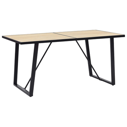 spisebord 160 x 80 x 75 cm MDF egetræsfarve
