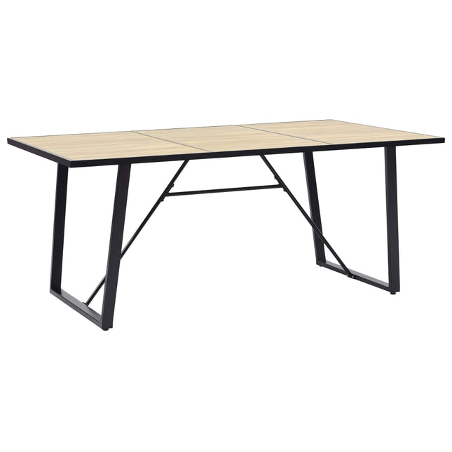 spisebord 200 x 100 x 75 cm MDF egetræsfarve
