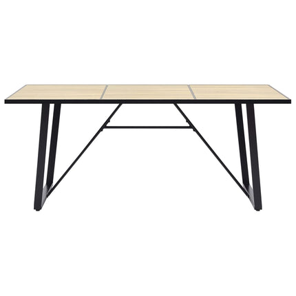 spisebord 200 x 100 x 75 cm MDF egetræsfarve