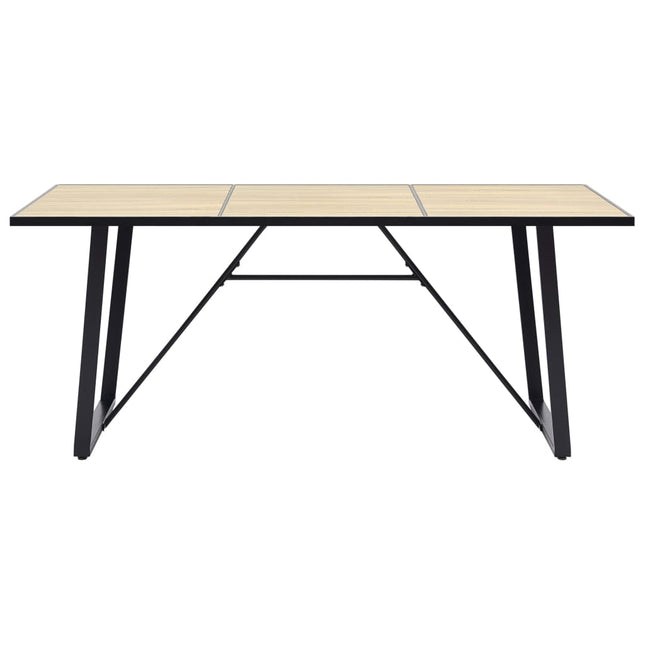 spisebord 200 x 100 x 75 cm MDF egetræsfarve