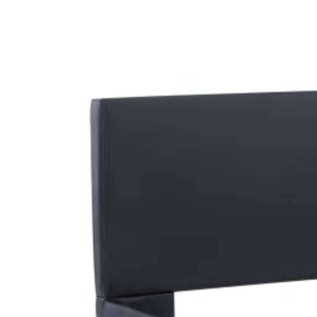 sengestel med LED 100x200 cm kunstlæder sort