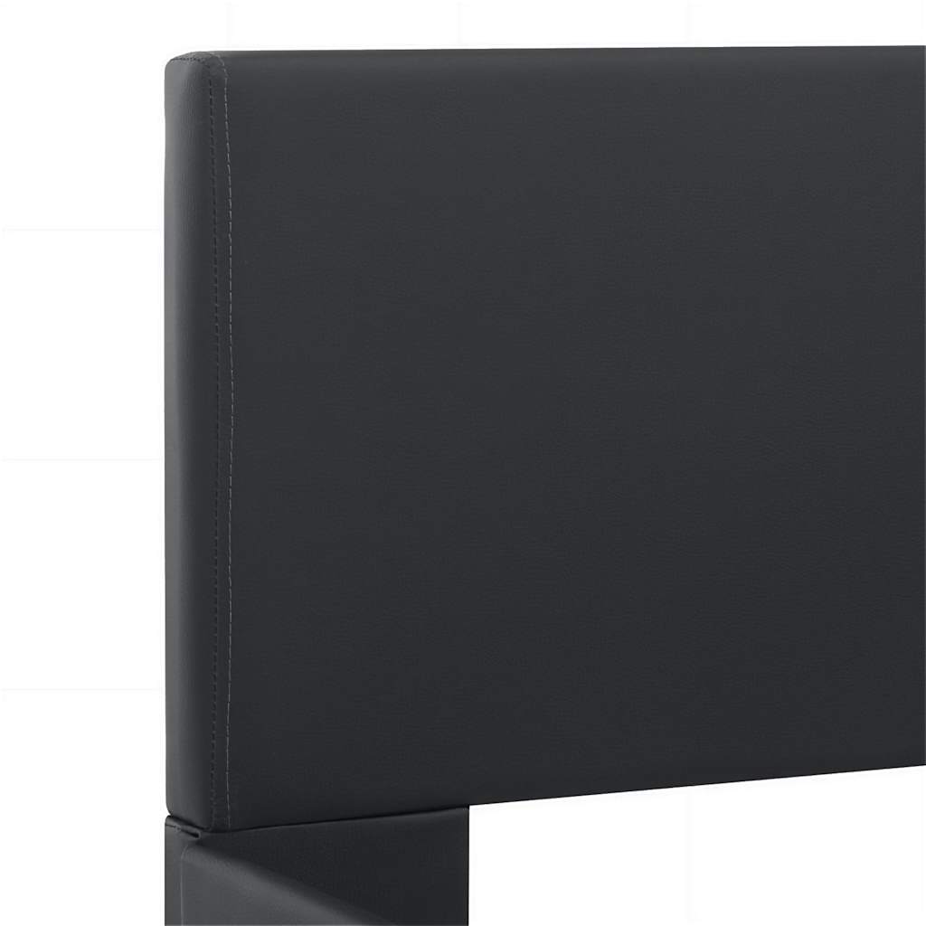 sengestel med LED 120x200 cm kunstlæder sort