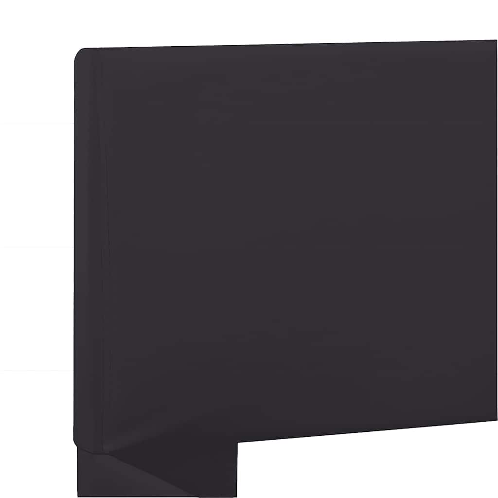 sengestel med LED 160 x 200 cm kunstlæder sort