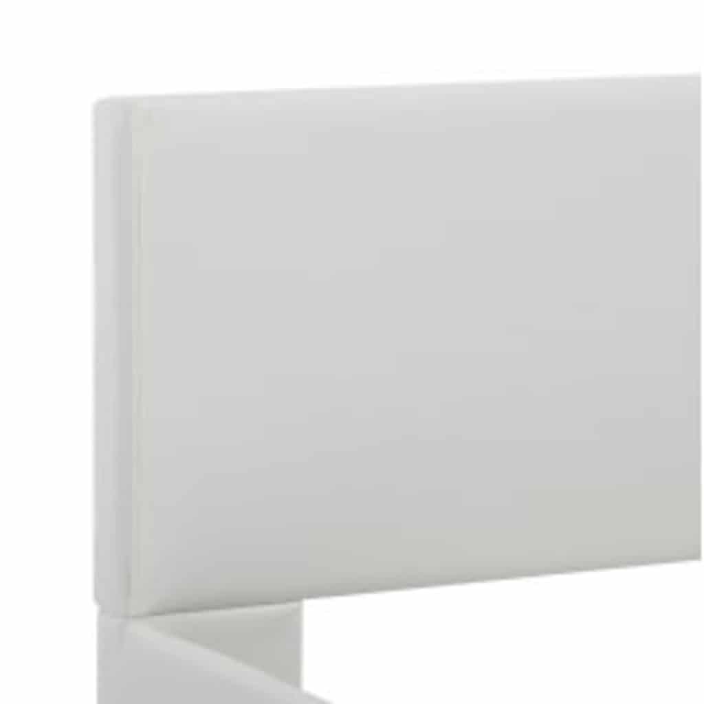sengestel med LED 90x200 cm kunstlæder hvid